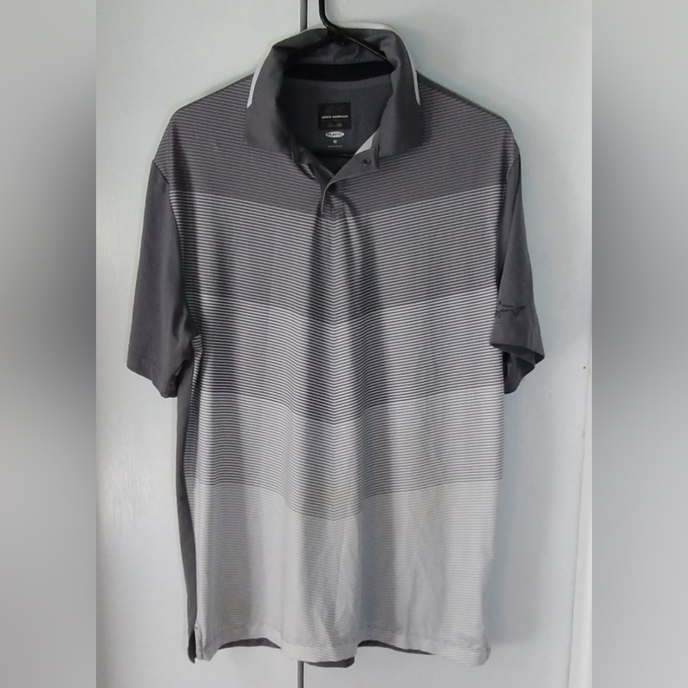 Greg Norman Men's Polo Shirt Gray Size(M)